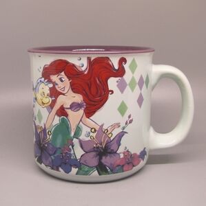 Disney Little Mermaid Mug "Under the Sea" Green Purple Interior 16 oz